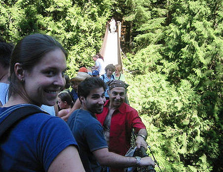 Always up for an adventure, Haig wanted to visit the Capilano Suspension Bridge in North Vancouver.