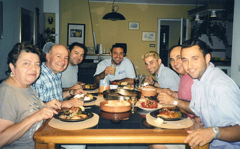 This is the meal we ate together at Haig's home in Kifisia before leaving.